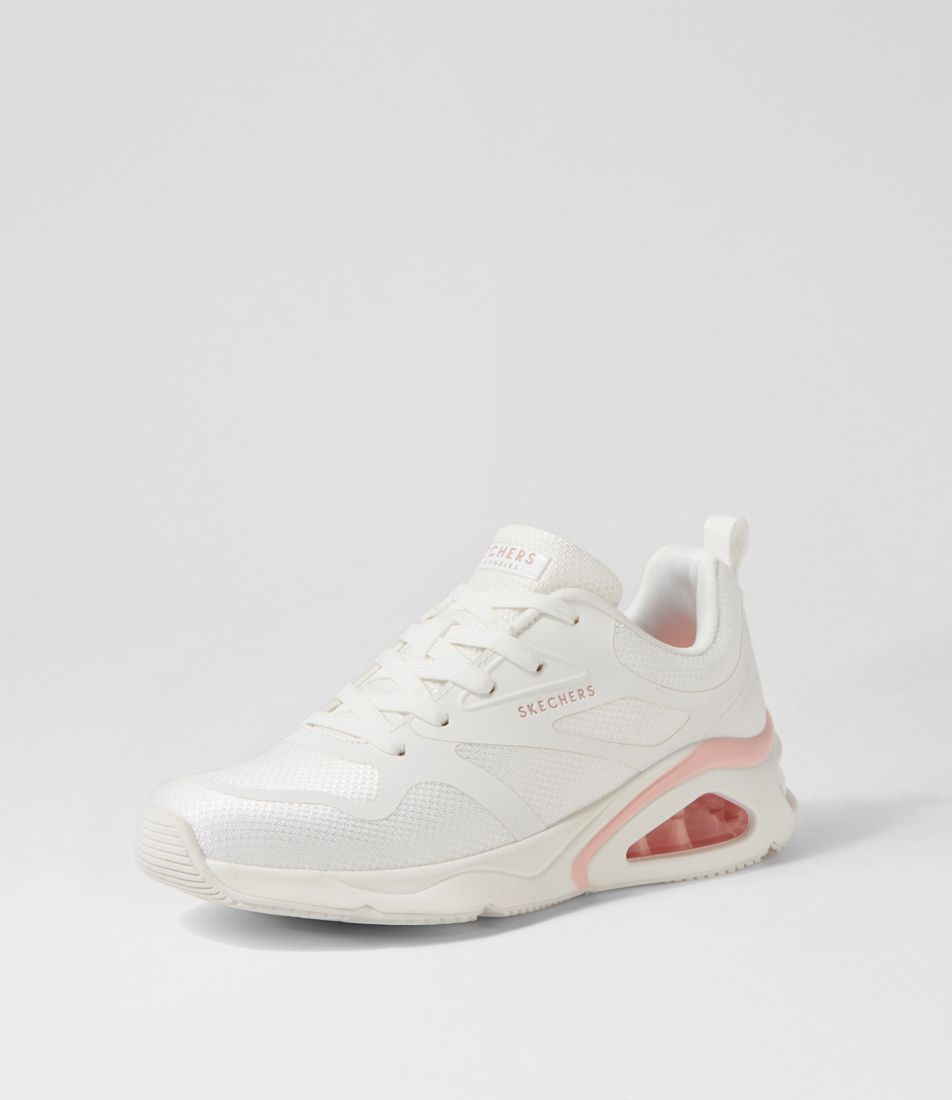 Tres White Fabric Sneakers