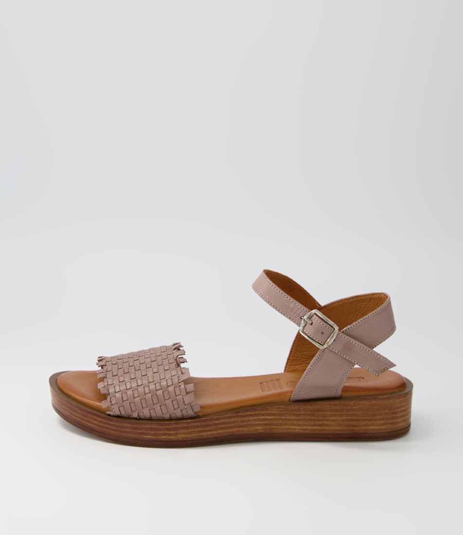 Adlina Taupe Leather Sandals