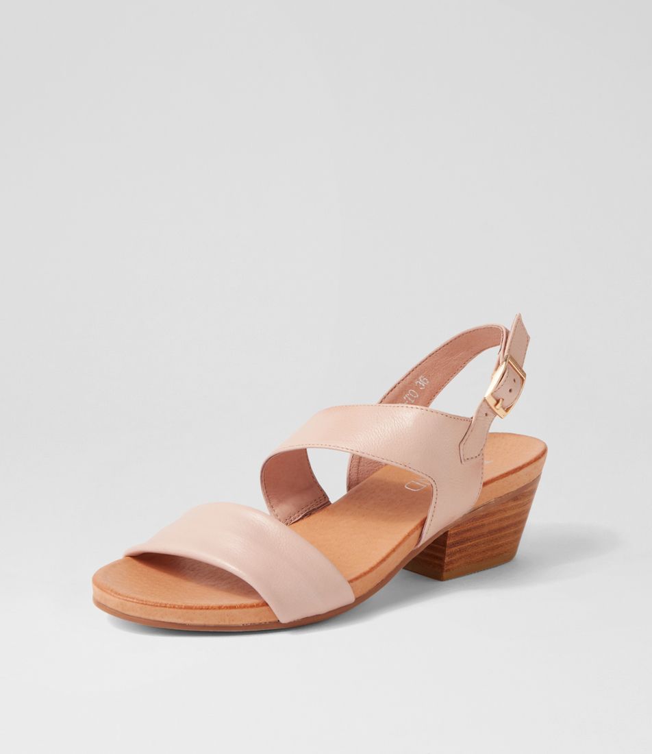 Cloud Rose Leather Sandals