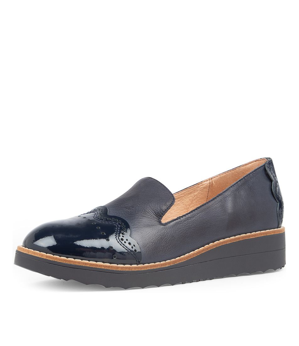ORCHIDY Navy Patent Leather Loafers