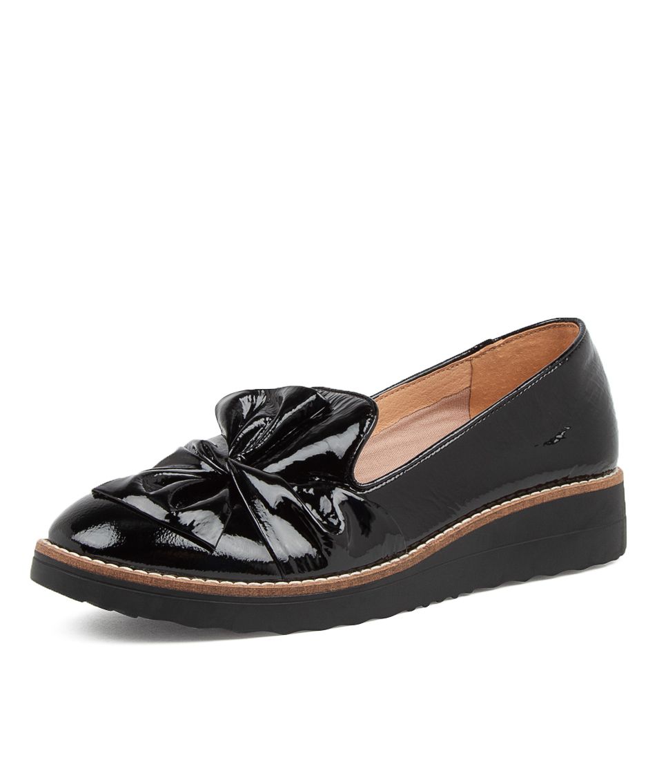OCLEM BLACK PATENT LEATHER SHOES BLACK SOLE