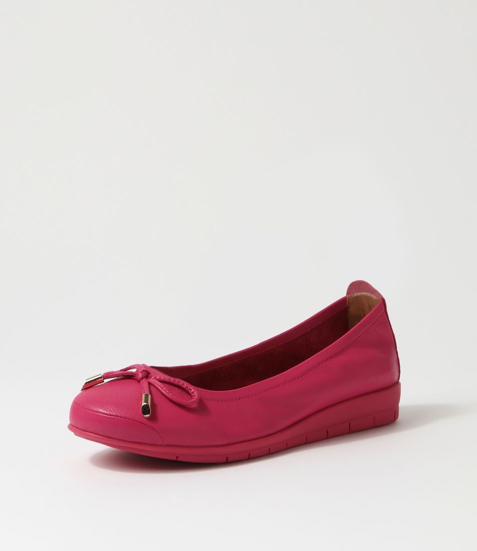 Flex3 Fuchsia Leather Ballet Flats