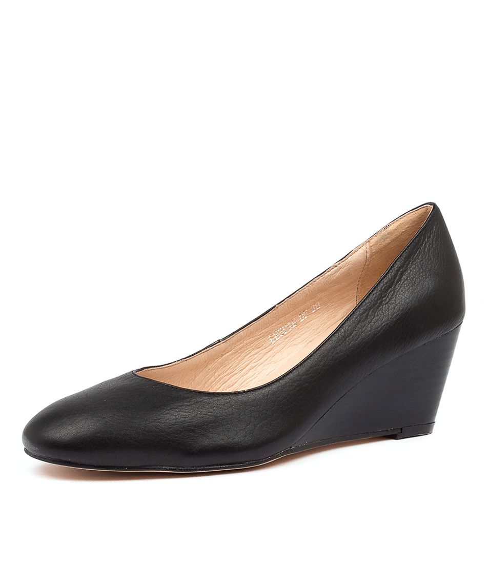 LESPIE BLK-BLK HEEL LTHER