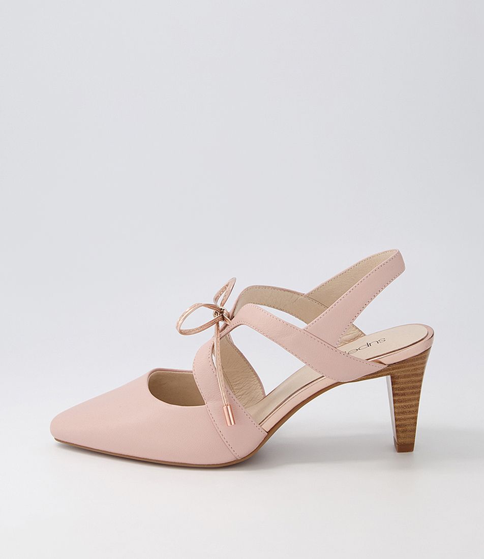 Meduza2 Blush Rose Gold Leather Heels