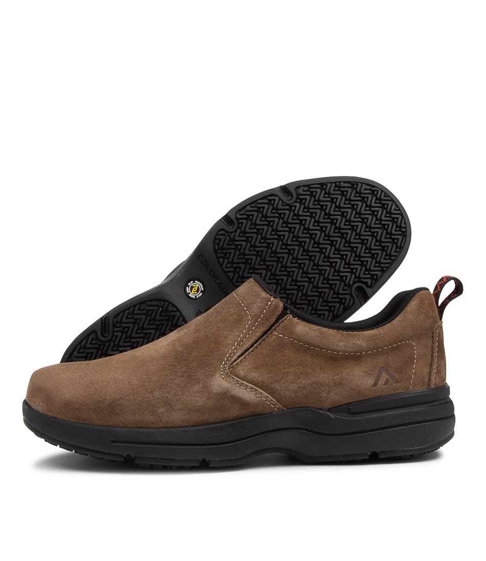 ROCCO TAUPE SUEDE SLIP ONS