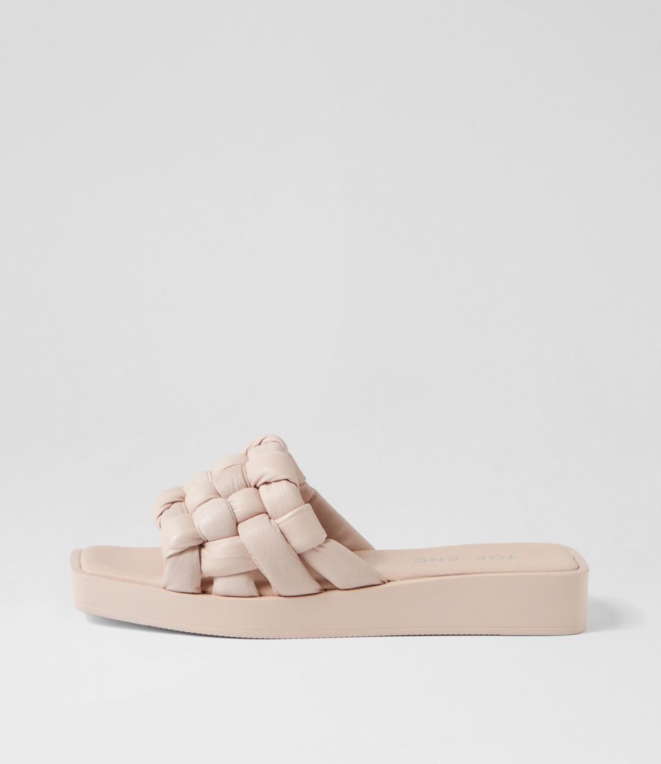 Bronza Pale Pink Leather Sandals
