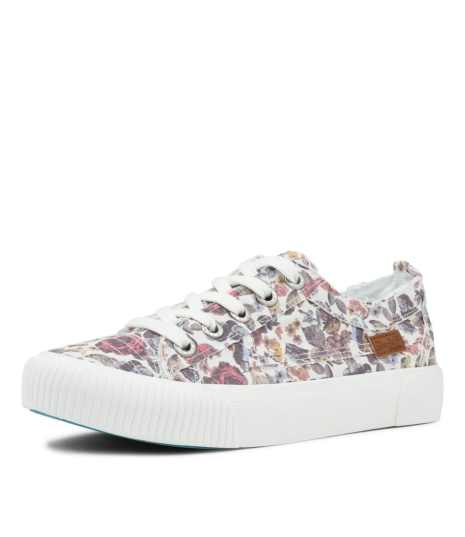 Clay Off White Floral Canvas Sneakers
