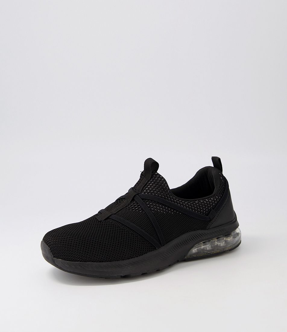Bossi Black Knit Sneakers