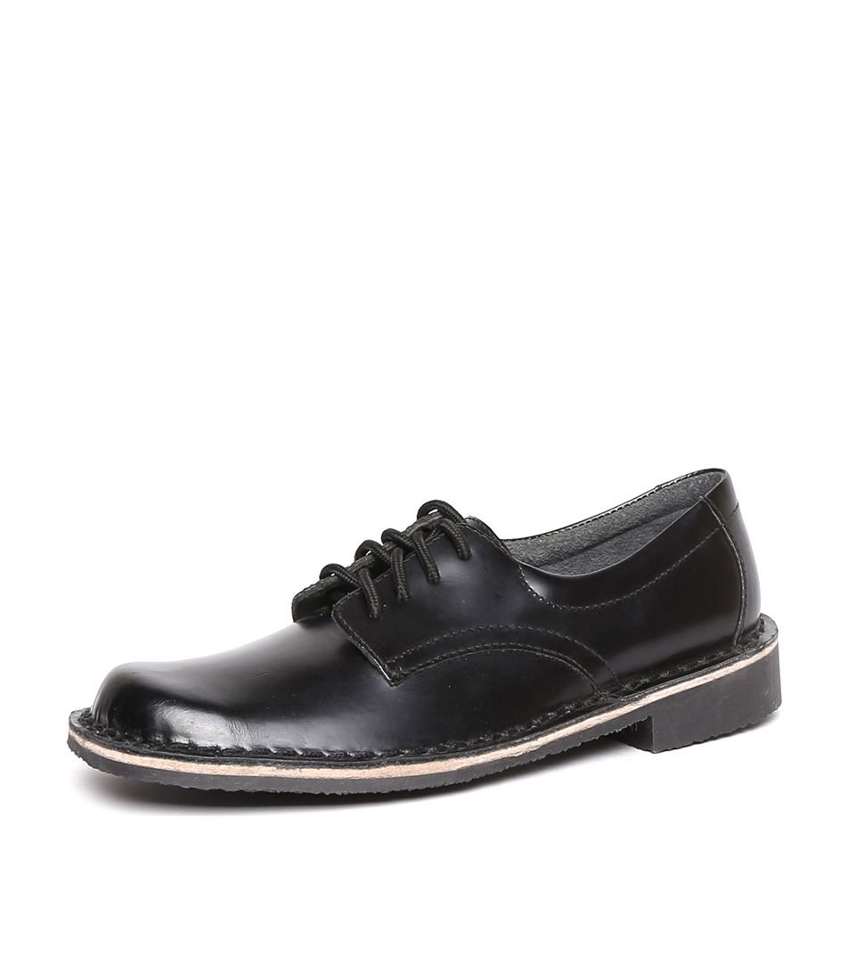 INDY JNR BLACK LEATHER