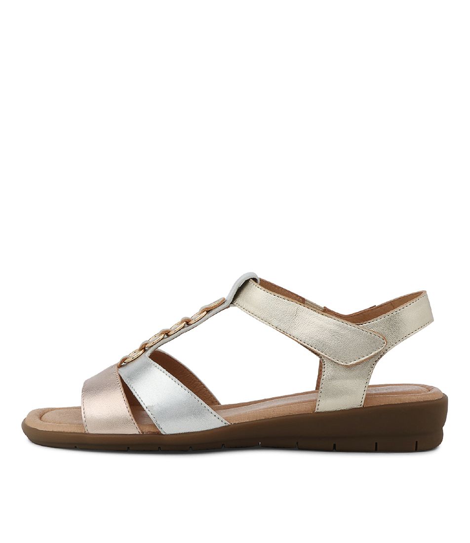 Frankie2 Rose Gold Silver Multi Sandals