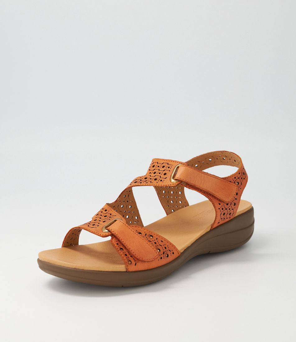 Maz Orange Gum Sole Leather Sandals