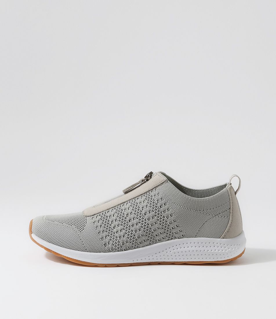 Camsons Grey Recycled Knit Sneakers