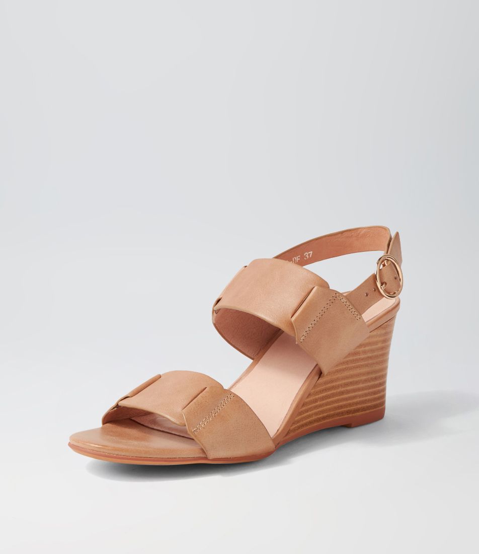 Shayme STONE-NATURAL HEEL Leather Sandals