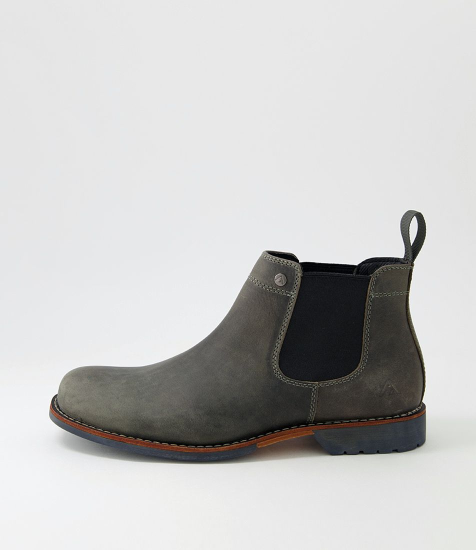 Ritter Charcoal Crazyhorse Leather Chelsea Boots