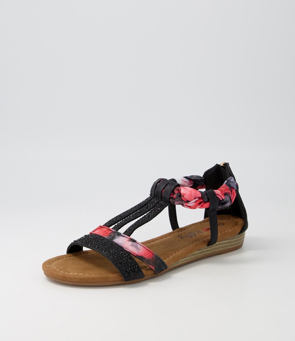 Skitter Black Multi Sandals