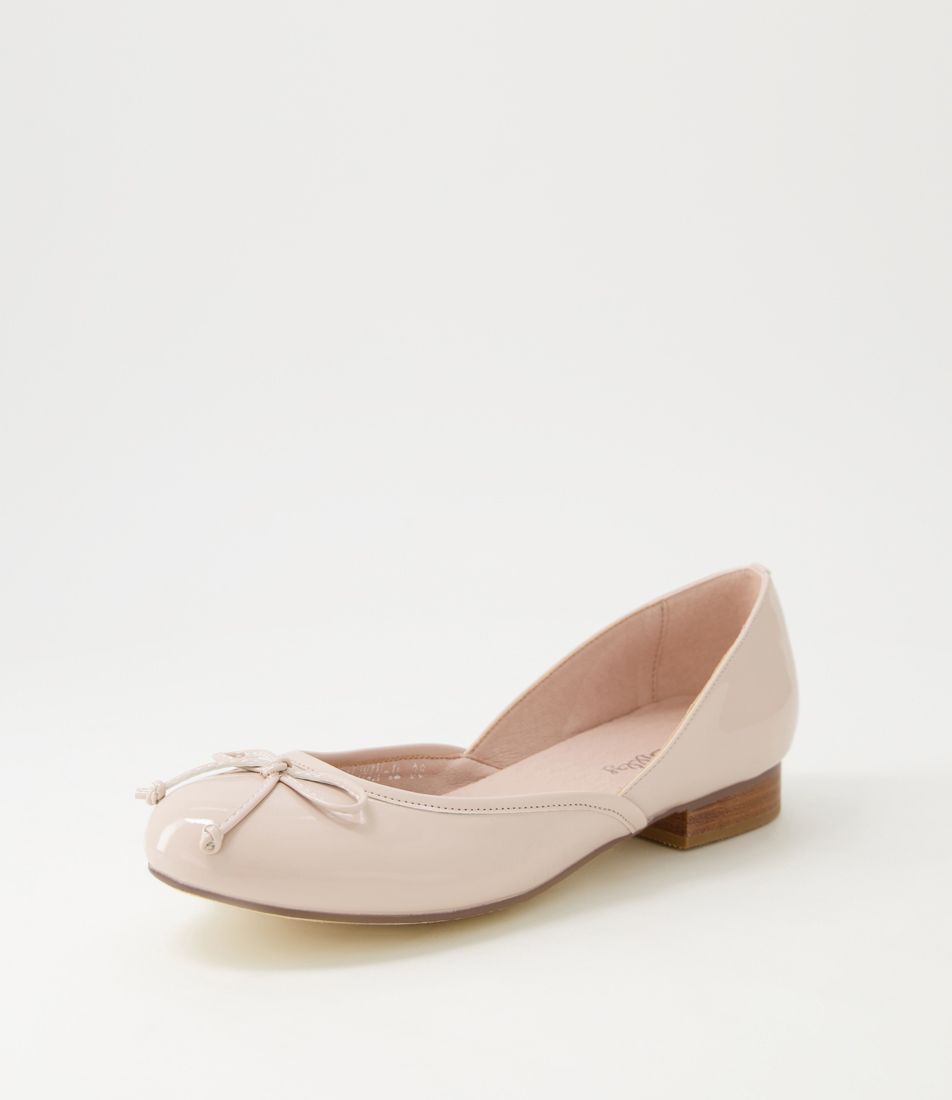 Alwin Nude Patent Pu Ballet Flats