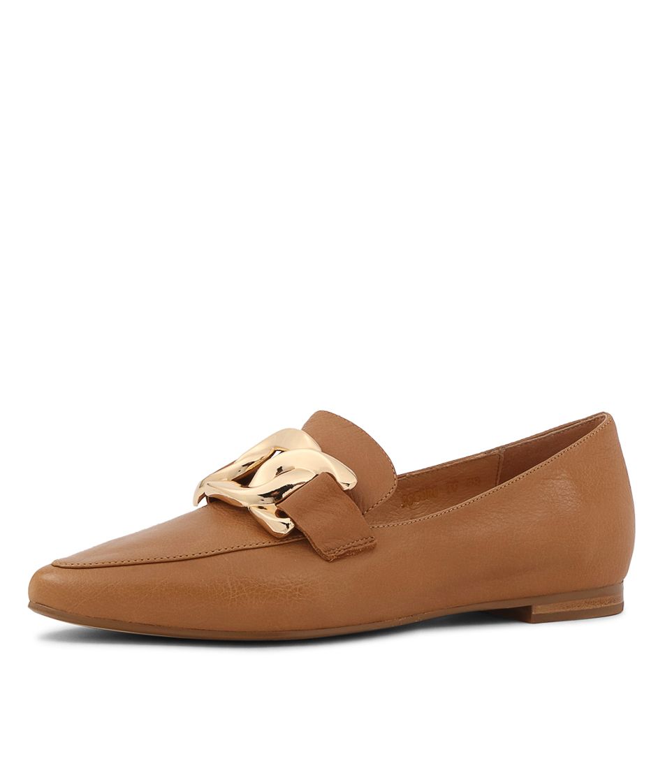 Socoro Dark Tan Leather Loafers