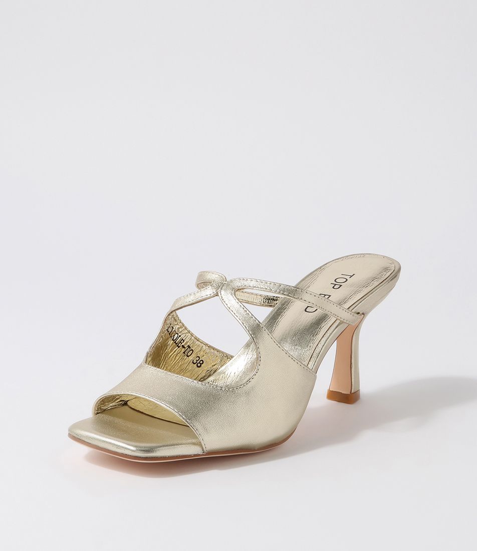 Licole Pale Gold Leather Sandals