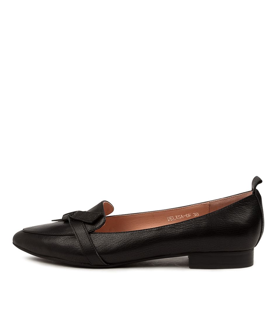 DELISA DF BLACK BLACK HEEL LEATHER