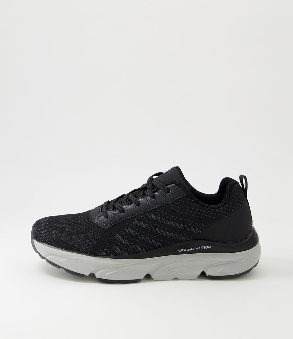 Viper Black Grey Knit Sneakers