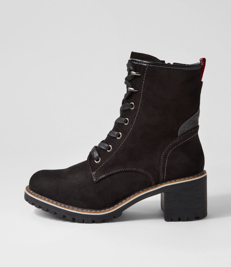 Carhet Black Multi Ankle Boots