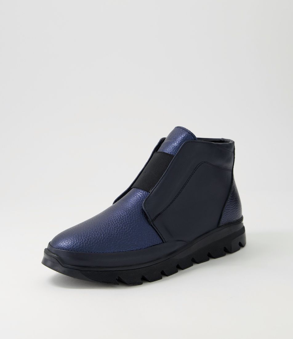 Alinva Navy Multi Ankle Boots