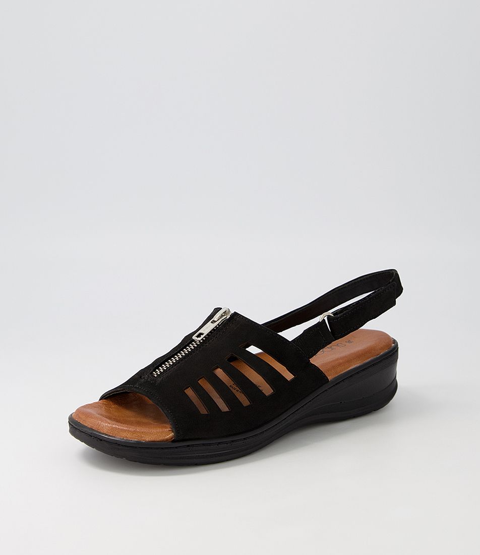 Tomorrow Black Leather Sandals
