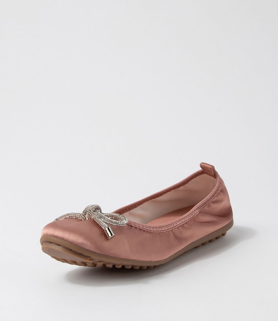Caulder Mink Satin Flat Shoes