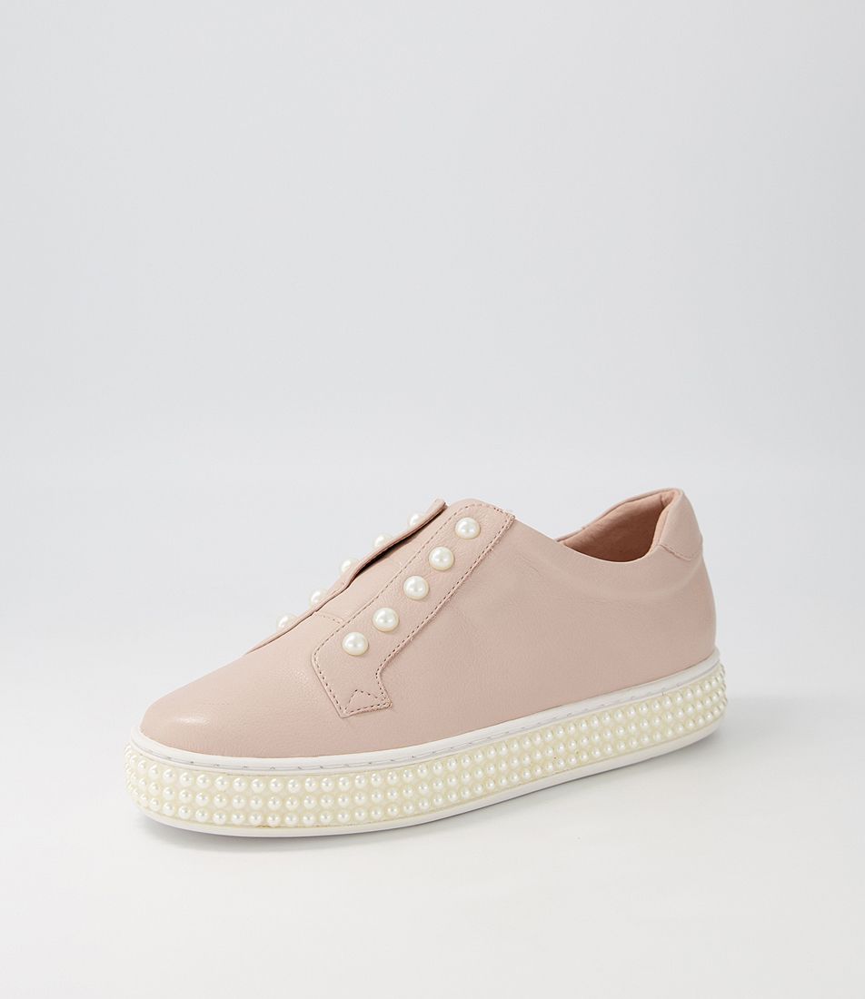 Quempo Dusty Pink Leather Sneakers