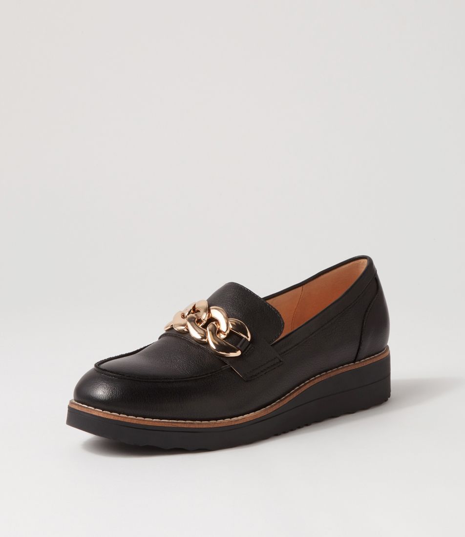 Ozama Black Leather Loafers