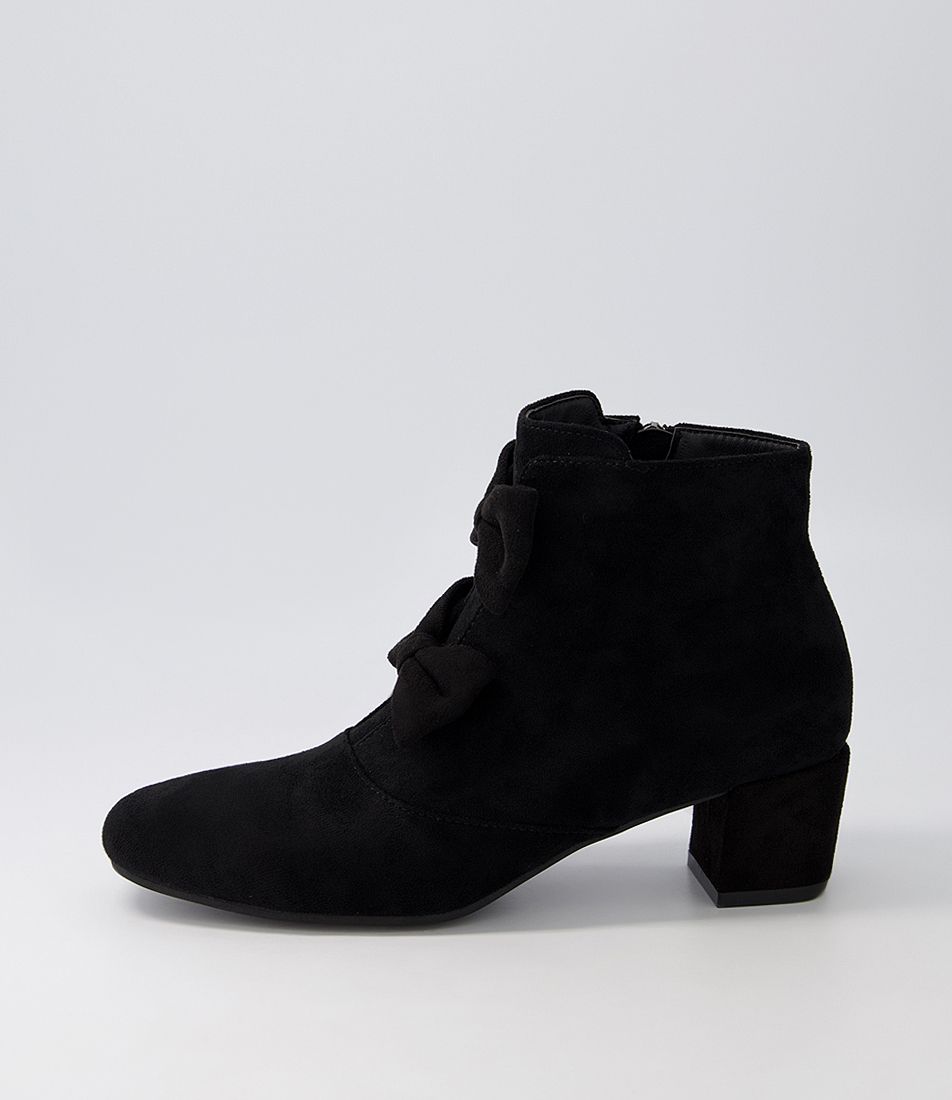Hamrod Black Microsuede Heels