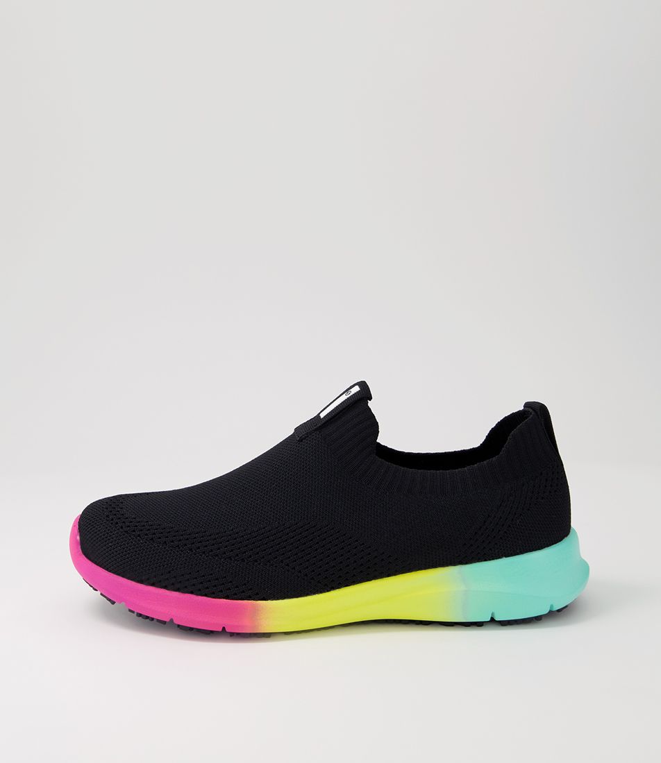 Kerlays White Rainbow Recycled Knit Sneakers