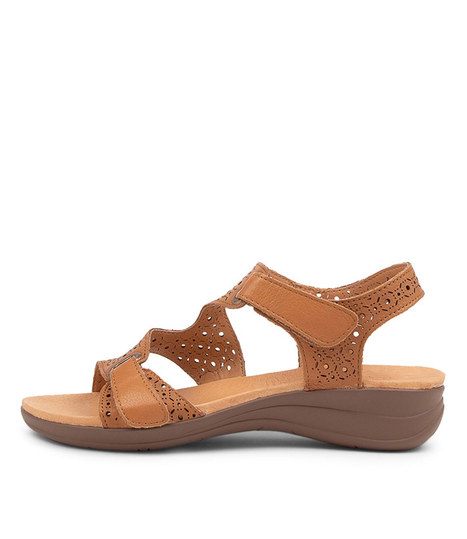 Maz Dark Tan Leather Sandals