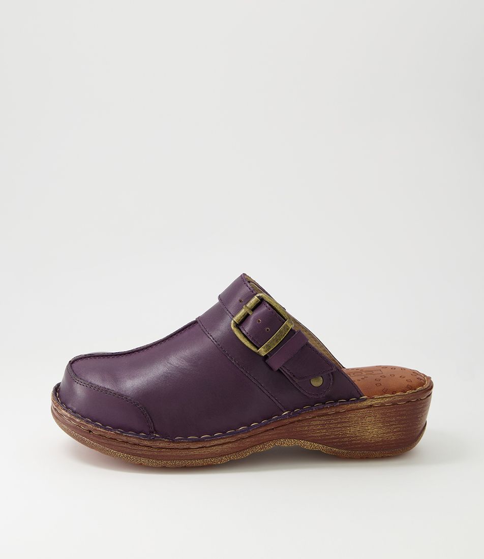 Niliya Purple Leather Heels