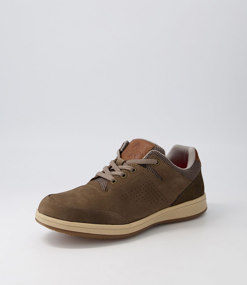 Cajun Taupe Nubuck Lace Up Flats