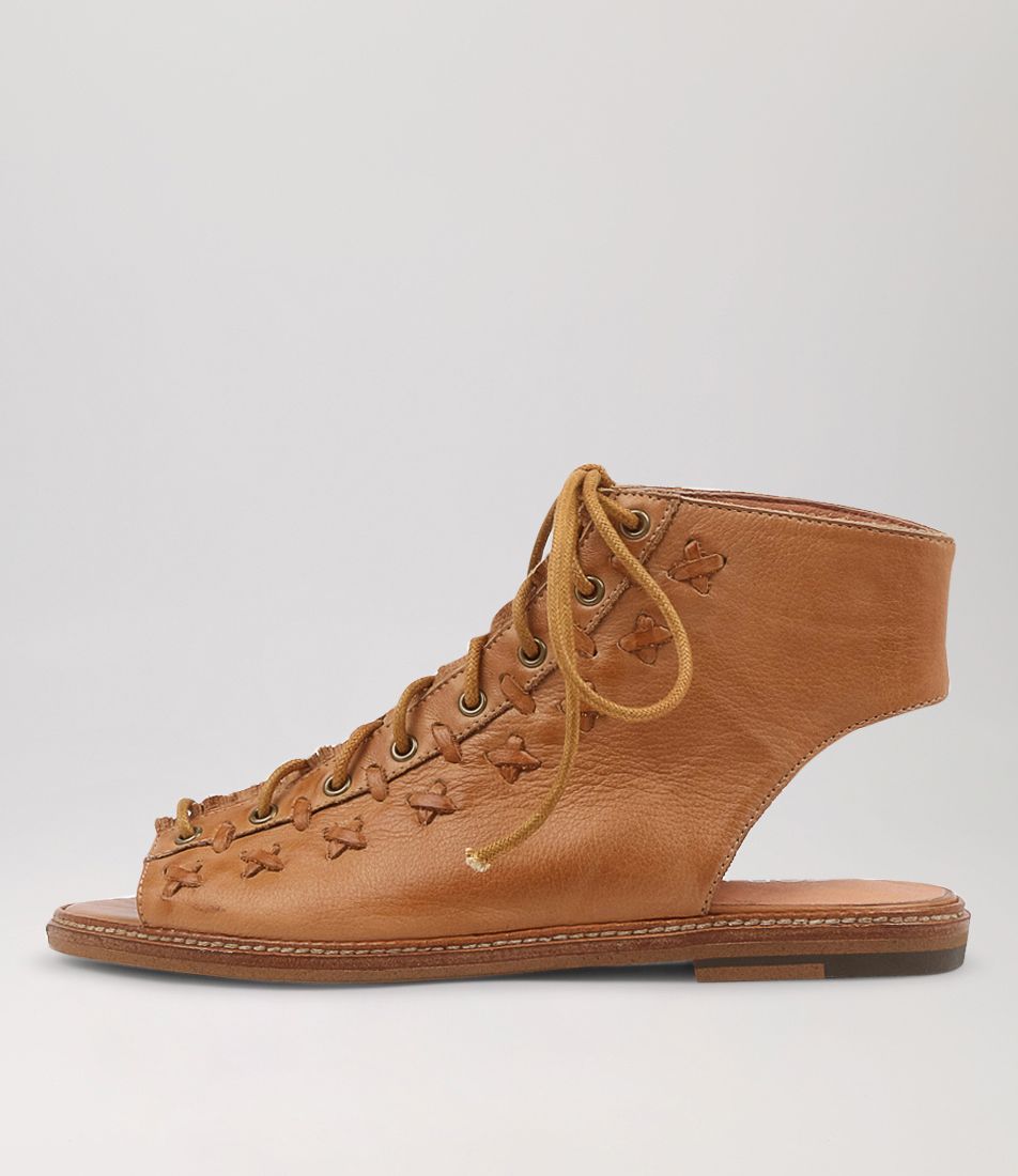 Nannerl Dark Tan Leather Sandals