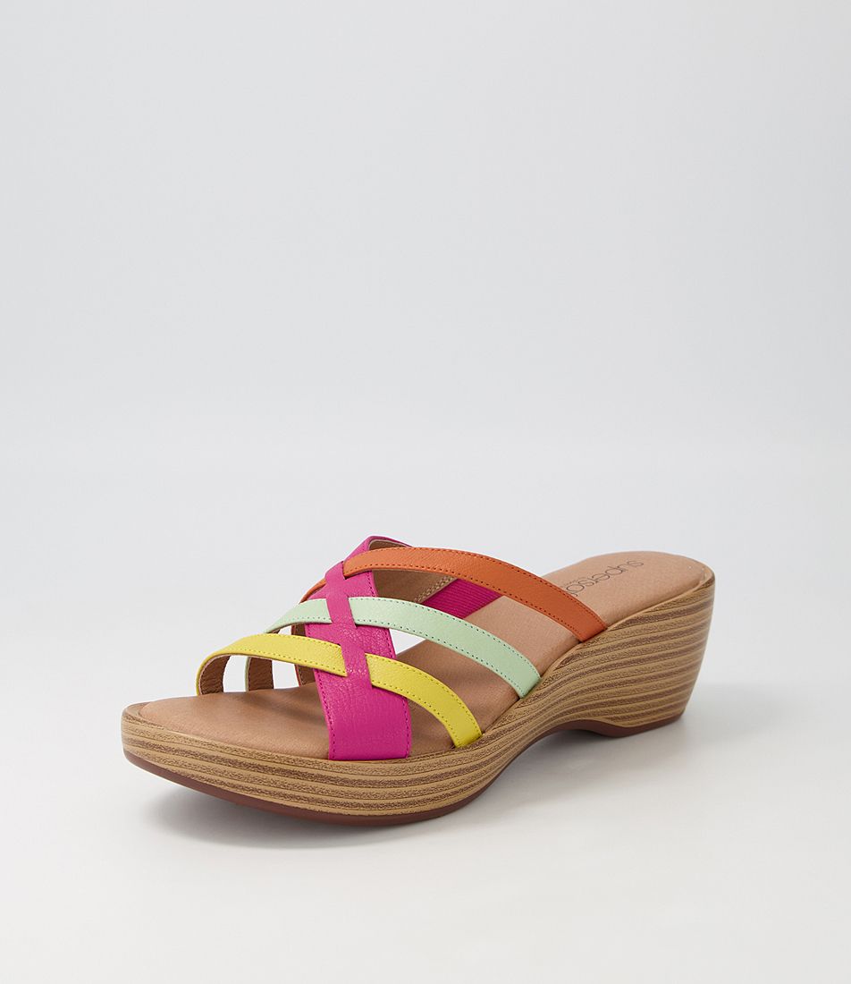Ballet Fuchsia Multi Leather Sandals