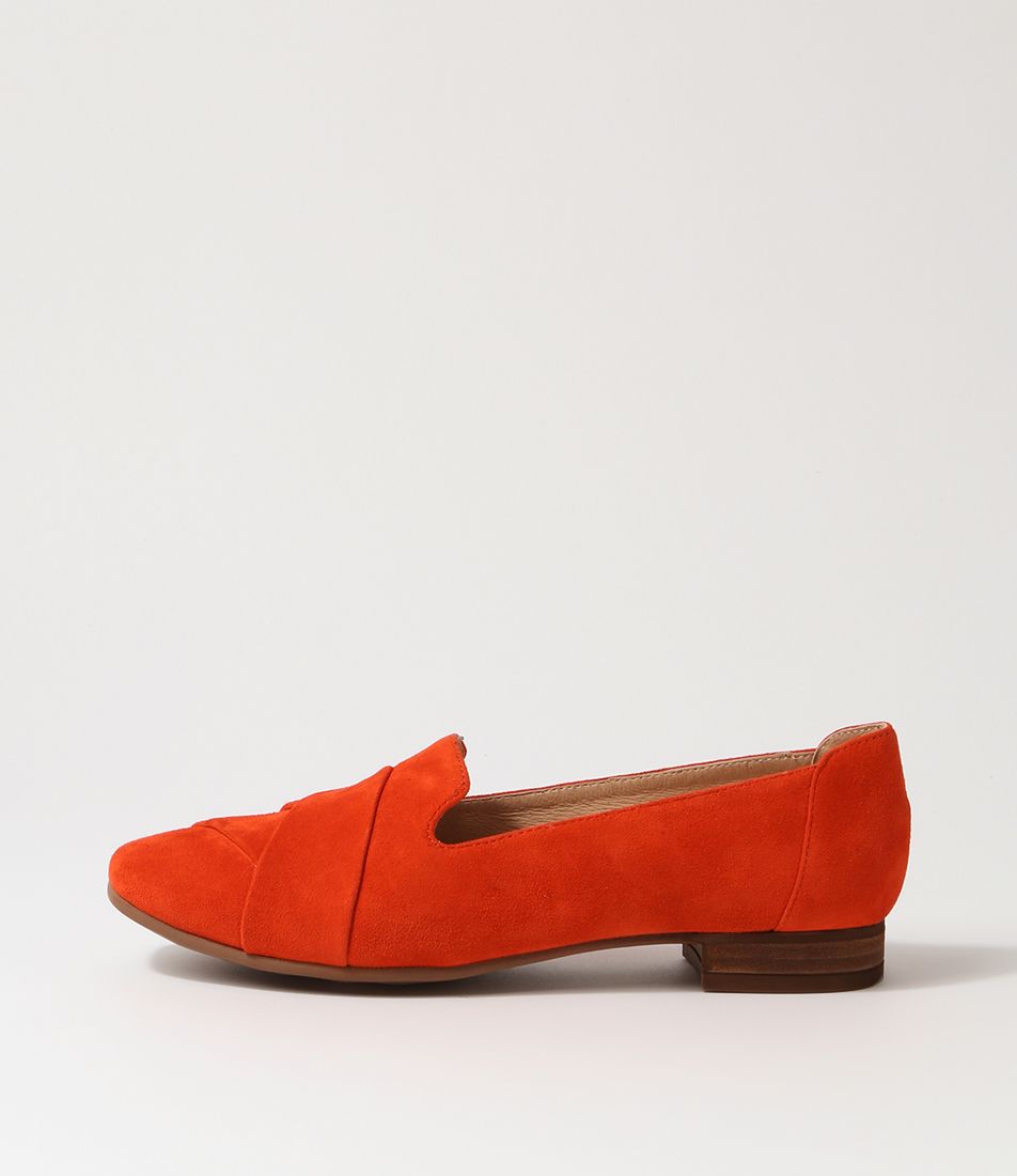 Tilony Orange Suede Loafers
