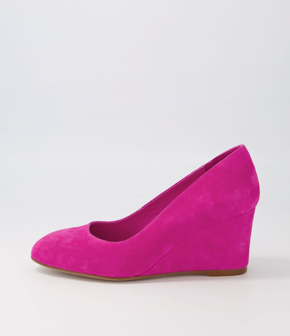 Melvina Fuchsia Suede Heels