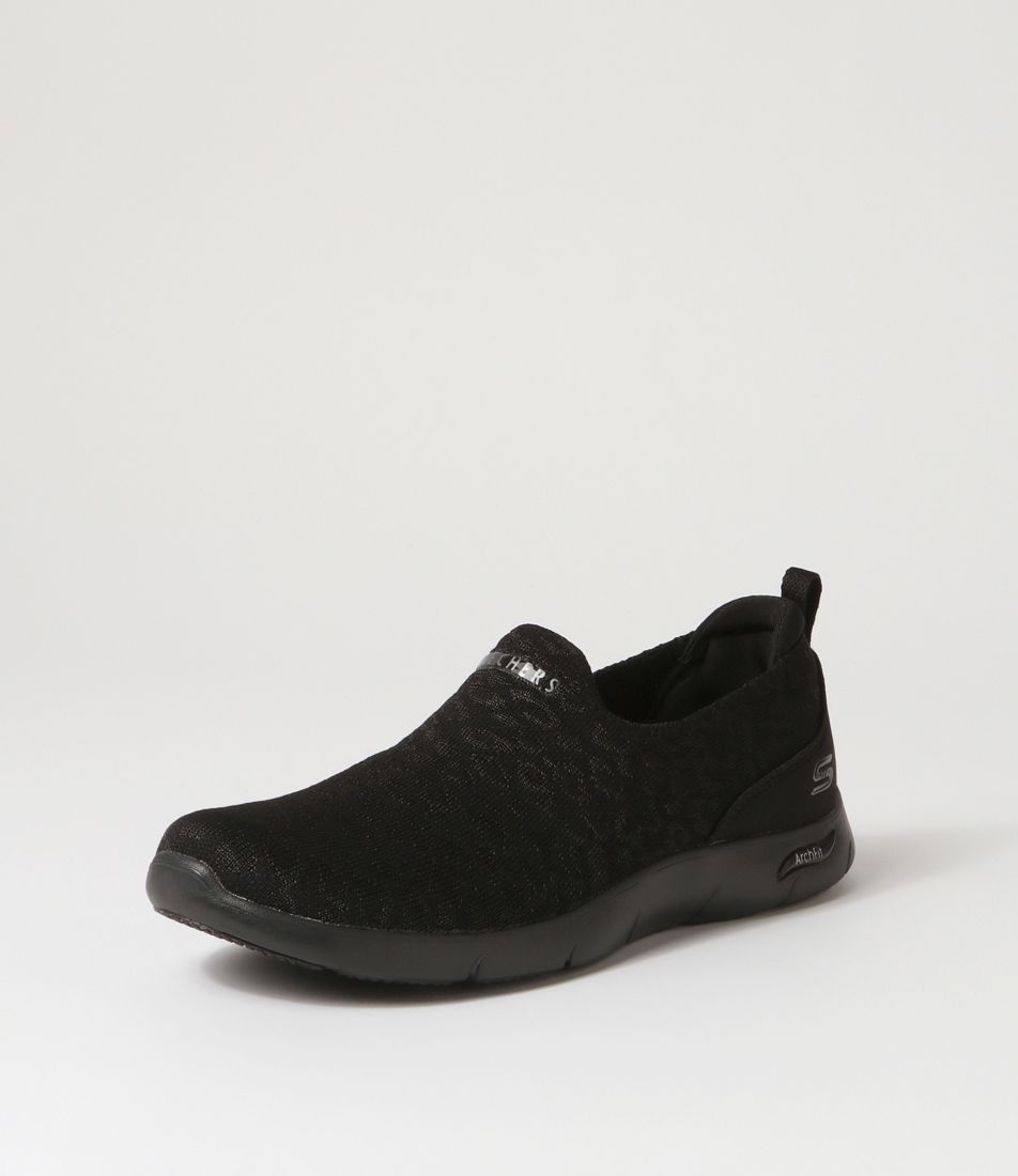 Arch Fit Refine Black Black Knit Sneakers