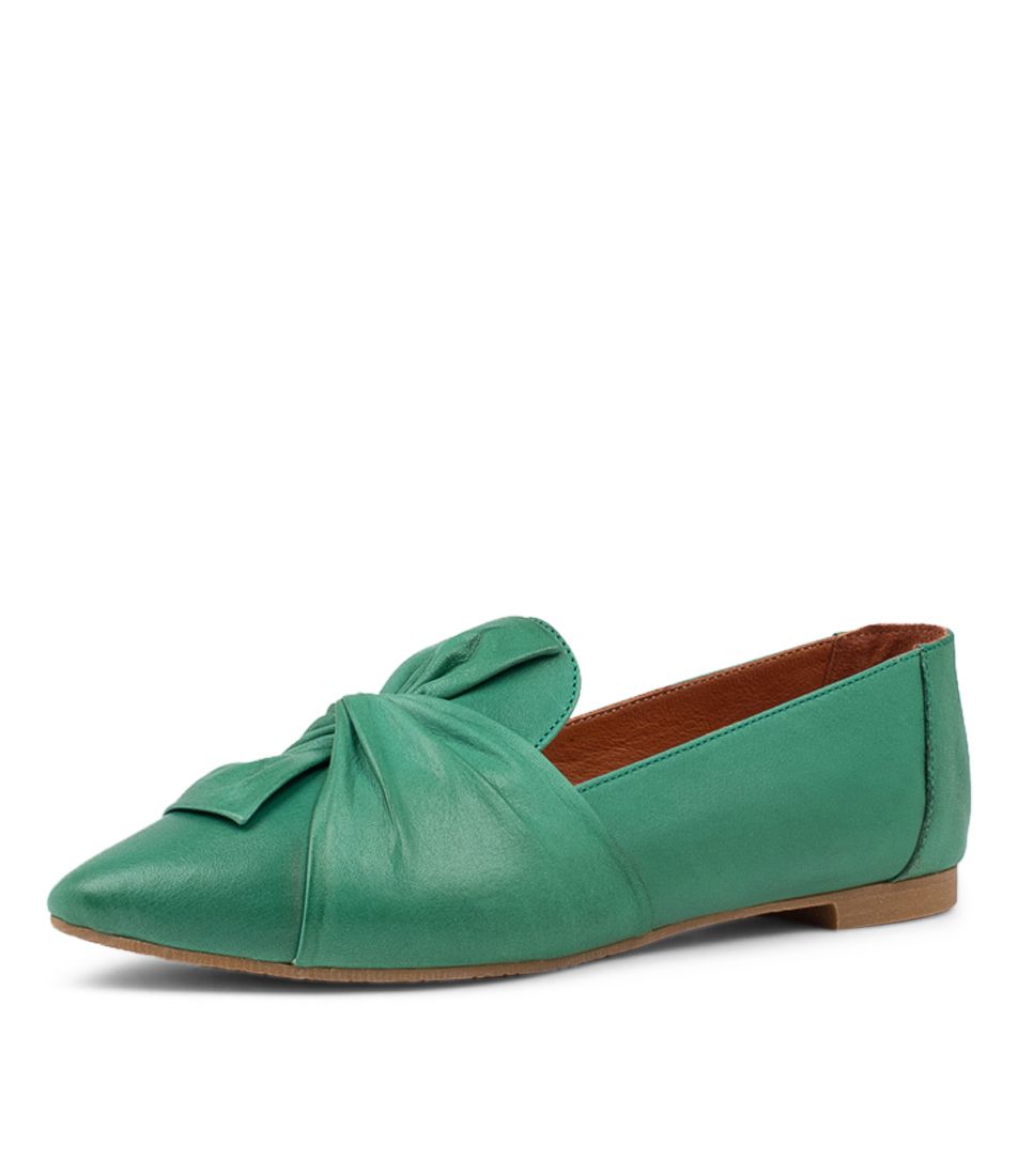 Lunna Emerald Leather Loafers