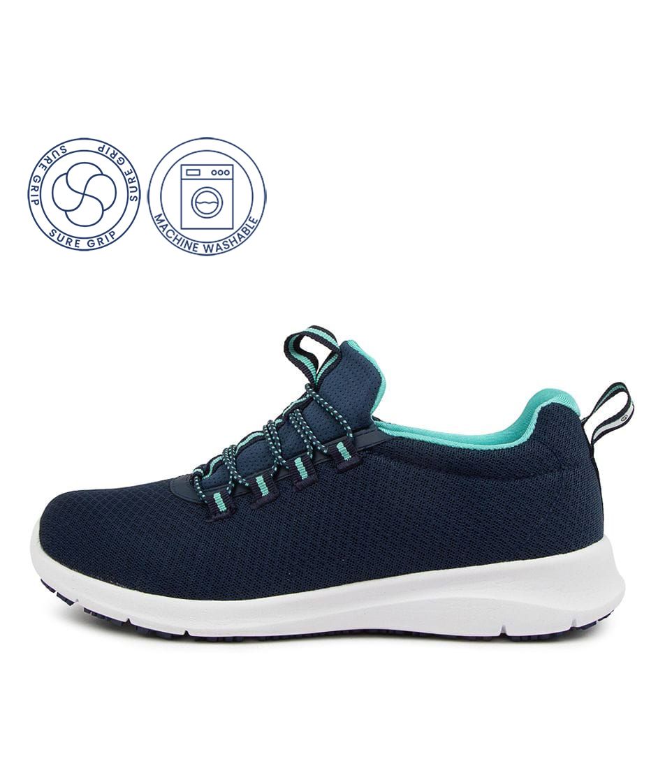 Kanfen Navy-Aqua Mesh Sneakers