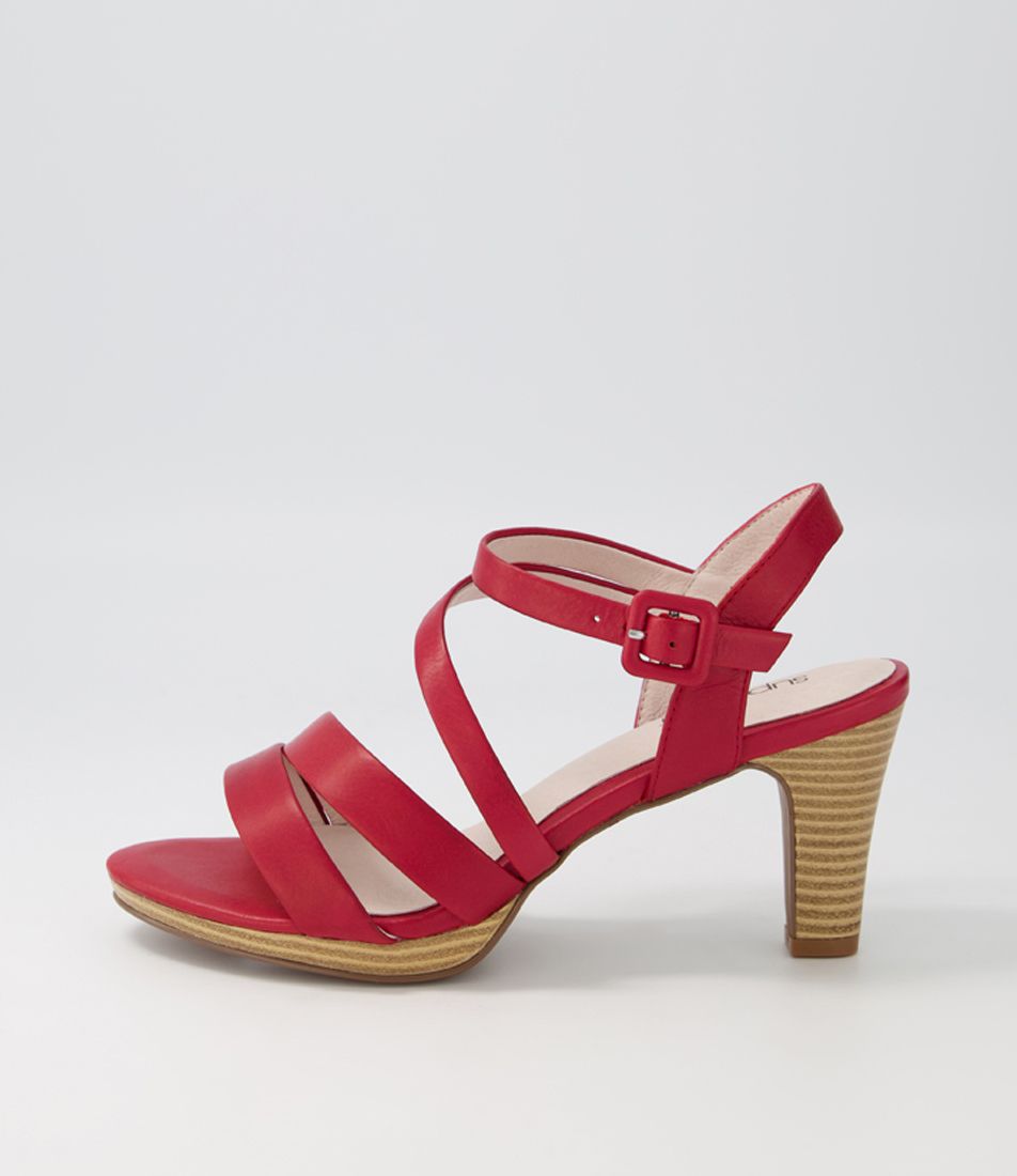 Sassa Red Leather Sandals