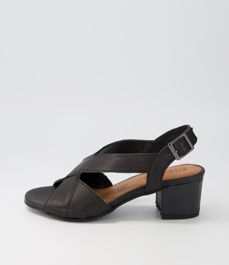 Jossiln Black Leather Sandals