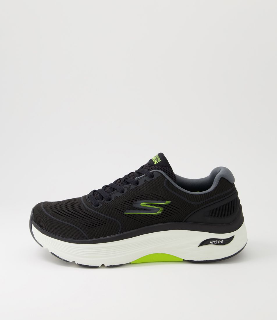 Max Cushioning Af Black Lime Mesh Sneakers