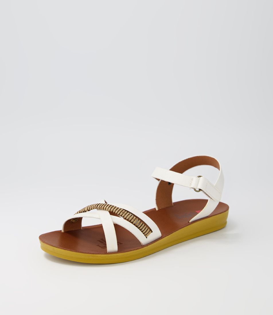 Kelia White Mix Sandals