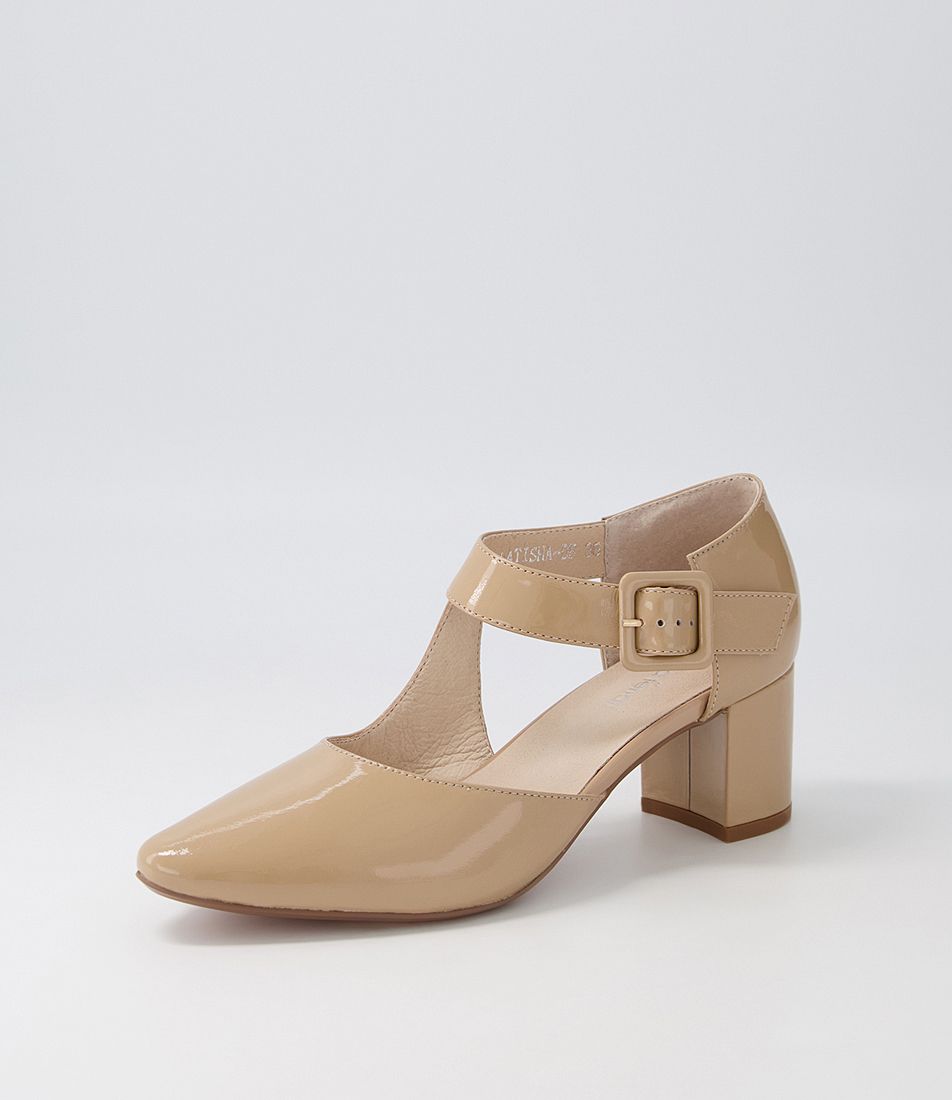 Latisha Nude Patent Leather Heels