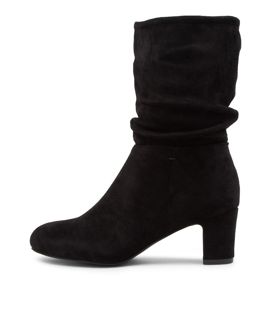 Kenziee Black Microsuede False