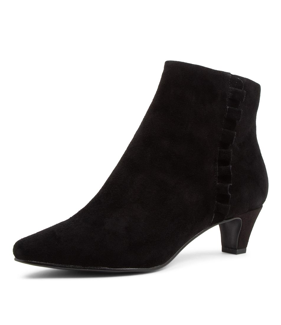 Lismore Black Suede Ankle Boots
