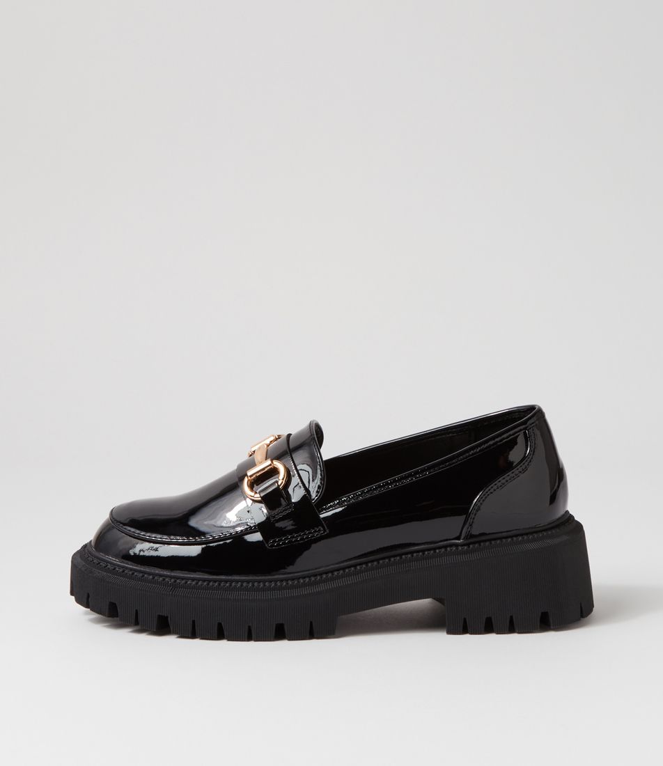 Extenda Black Patent Pu Loafers